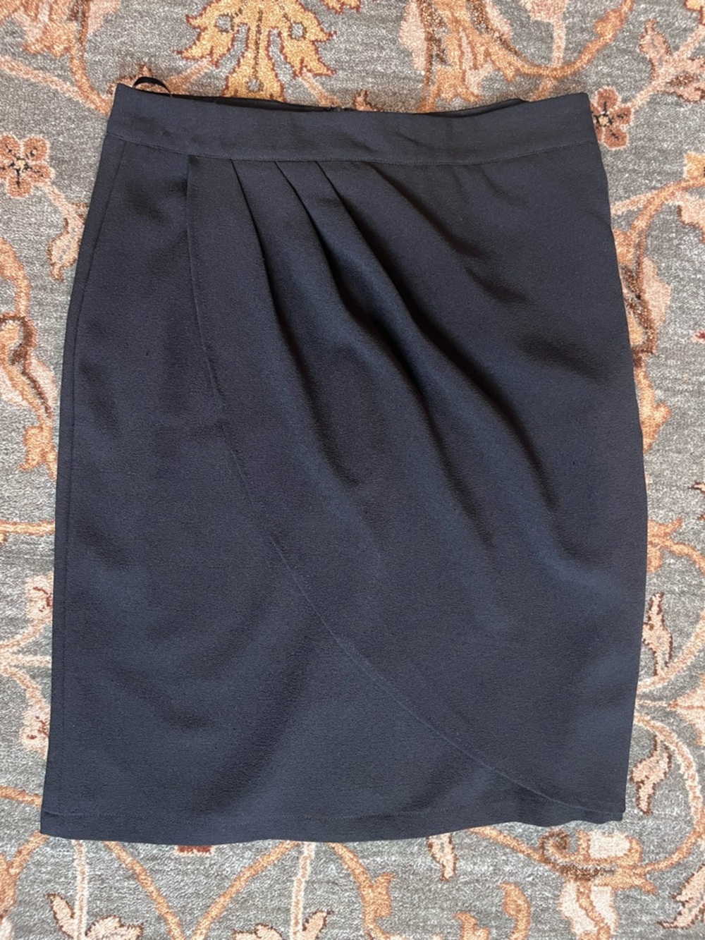 Tinley Road Black Pleated Front Pencil Skirt